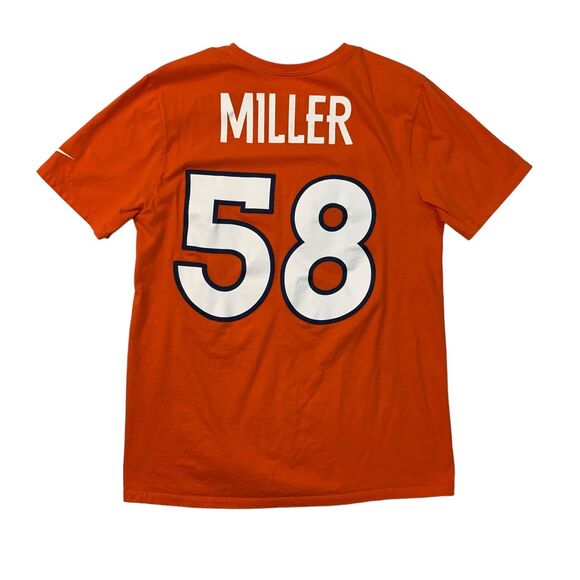 Nike T Shirt Mens M Medium Athletic Cut Denver Broncos Von Miller Short Sleeve - Picture 1 of 12
